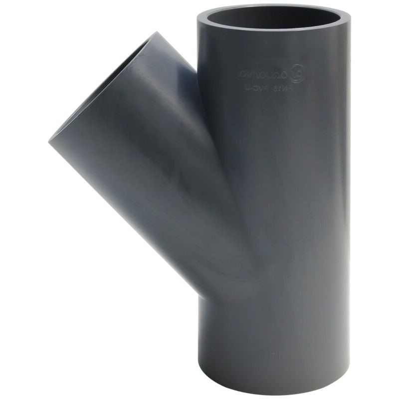 Тройник 32 мм 45 градусов (ПВХ, НПВХ, PVC U) под клей